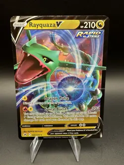 Rayquaza V 100/159 Crown Zenith Ultra Rare Holo Pokemon TCG Pack Fresh - NM - Image 1
