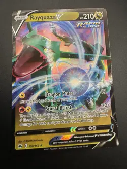 Rayquaza V 100/159 Crown Zenith Ultra Rare Holo Pokemon TCG Pack Fresh - NM - Image 4