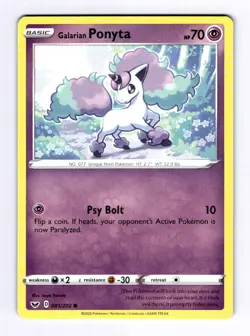 Galarian Ponyta SWSH01: Sword & Shield Base Set #081 (2020) Common NM Pokemon - Image 1