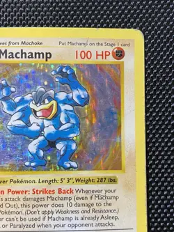 Machamp Shadowless Base Set 8/102 1st Edition Holo Rare Pokemon TCG - Image 3