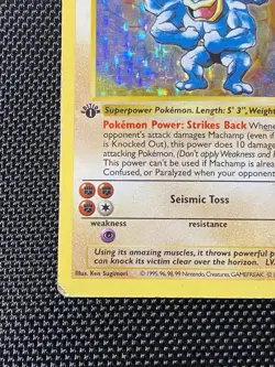 Machamp Shadowless Base Set 8/102 1st Edition Holo Rare Pokemon TCG - Image 5