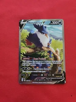 MINT Pokemon: Honchkrow V 162/172 (Alternate Full Art) Brilliant Stars Holo - D2 - Image 1