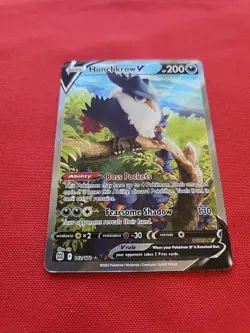 MINT Pokemon: Honchkrow V 162/172 (Alternate Full Art) Brilliant Stars Holo - D2 - Image 3