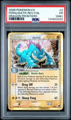PSA 1 Feraligatr EX Dragon Frontiers Reverse Holo Foil Stamped #2 2006 Pokemon - Image 1