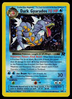 Pokemon Dark Gyarados 8/82 WotC Team Rocket Prerelease Holo Rare Promo - Image 1