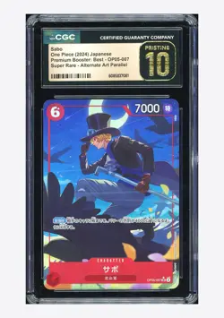 One Piece CGC 10 PRISTINE Sabo SR Alt Art 2024 OP05-007 PRB01 Japanese - Image 1