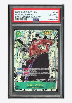One Piece Roronoa Zoro Manga Alt Art 2023 OP06-118 OP06 Japanese - Image 1