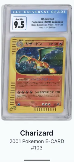 2001 Japanese Expedition Charizard Holo Rare Pokemon Card (103/128) - 1st Ed - Image 5