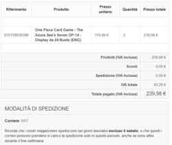 One Piece Card Game The Azure Sea's Seven OP-14 24 Boosters Box - ENG - Image 2