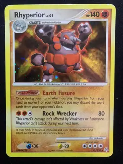 RHYPERIOR - 12/130 Diamond and Pearl - HOLO RARE POKEMON CARD - MP - Image 1