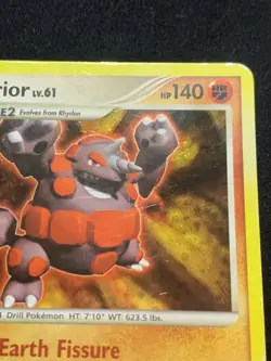 RHYPERIOR - 12/130 Diamond and Pearl - HOLO RARE POKEMON CARD - MP - Image 2