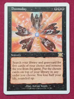 Magic The Gathering 6TH EDITION DOOMSDAY black card MTG - Image 1