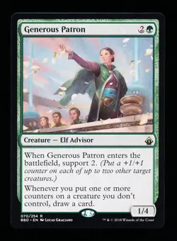 * * 1x Generous Patron x1 * * Battlebond MTG NM Near Mint - Image 1