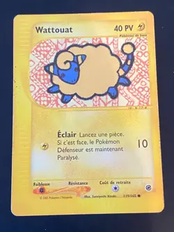 CARTE POKEMON WATTOUAT 119/165 FR COMMUNE WIZARDS EXPEDITION - BE - Image 1