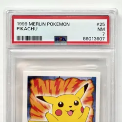 Pokemon 1999 Rare PIKACHU Card PSA Graded Retro 1st Ed Edition OG Merlin Sticker - Image 4