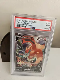 2022 Pokemon Brilliant Stars Charizard V Alt Art 154/172 PSA 9 MINT - Image 1