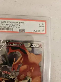 2022 Pokemon Brilliant Stars Charizard V Alt Art 154/172 PSA 9 MINT - Image 5