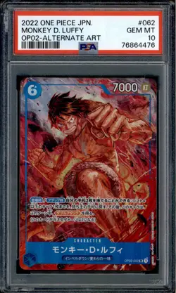 Monkey D. Luffy - OP02-062 - PSA 10 - Alt Art Japanese - OP02 - One Piece - 6447 - Image 1
