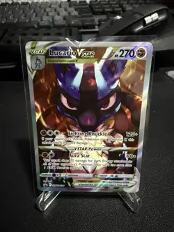 Pokemon Card Lucario VSTAR SWSH291 Ultra Rare Black Star Promo - Image 1