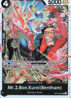 Mr 2 Bon Kurei (Bentham) - OP14-091 - The Azure Sea's Seven - ONE PIECE Card - Image 1