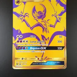 Lunala GX SM103a Pokemon Hidden Fates Black Star Promo Holo Full Art Card - Image 3