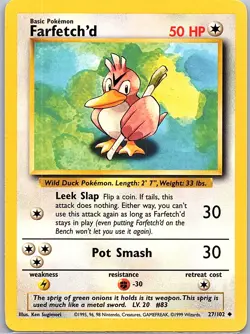 Farfetch'd 27/102 Non Holo Base Set - Pokemon Card - NM - Image 1