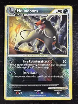 Houndoom 5/90 Undaunted Crosshatch Pokemon League Promo Card - LP - Image 1