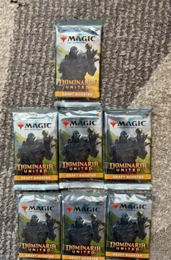 Lot Of 10 Magic The Gathering Dominaria United Draft Booster Packs Sealed - Image 2