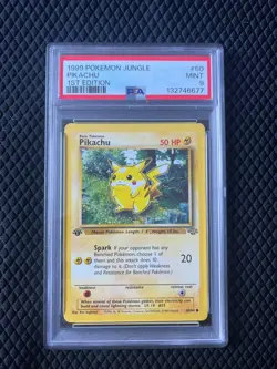 1999 Pokemon Jungle Pikachu 60/64 - 1st Edition - PSA 9 - Image 1