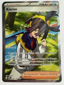 Kieran - 206/167 - Twilight Masquerade Full Art Trainer - Near Mint - Pokemon - Image 1