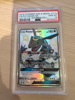 Pokemon Rayquaza GX 177a/168 Hidden Fates Premium Collection PSA 10 GEM MINT - Image 1