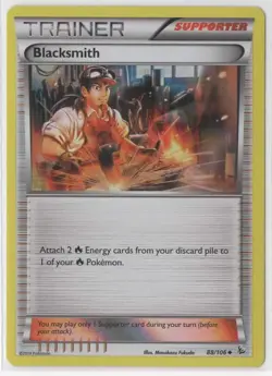 POKEMON FLASHFIRE PROMO BLACKSMITH - 88/106 (SHEEN HOLO) FOIL NM - Image 1