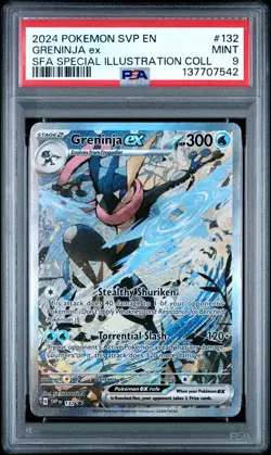 2024 POKEMON SVP EN-SV BLACK STAR PROMO #132 GRENINJA EX PSA 9 - Image 1