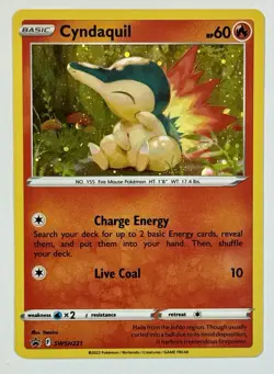 Pokemon TCG - Cyndaquil - SWSH 221 - 2022SWSH: Black Star Promo - Cosmo Holo - Image 1