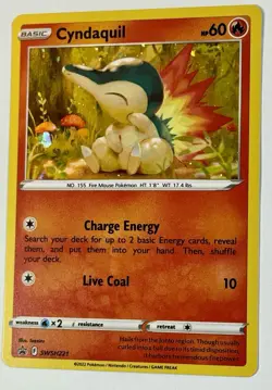 Pokemon TCG - Cyndaquil - SWSH 221 - 2022SWSH: Black Star Promo - Cosmo Holo - Image 2