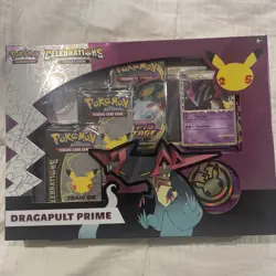 2021 Pokemon Celebrations Collection Dragapult Prime Box New Sealed Box Damage - Image 1