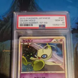 Celebi Holo 1st Ed. PSA 10 2010 Pokemon Japanese Clash At The Summit #037 - Image 3