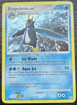 Empoleon 4/130 Pokemon TCG Diamond and Pearl Holo Moderately Played MP - Image 1
