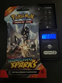 VERY HEAVY - 31.55g - Pokemon Surging Sparks Sleeved Booster Pack - SEALED! - Image 1