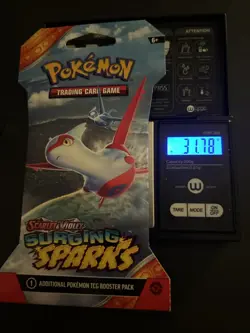 VERY HEAVY - 31.78g - Pokemon Surging Sparks Sleeved Booster Pack - SEALED! - Image 1