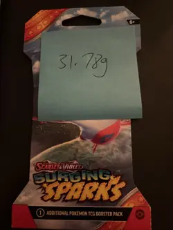 VERY HEAVY - 31.78g - Pokemon Surging Sparks Sleeved Booster Pack - SEALED! - Image 4