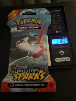 VERY HEAVY - 31.62g - Pokemon Surging Sparks Sleeved Booster Pack - SEALED! - Image 1