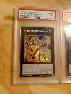2016 Yu-Gi-Oh 3 X Dragons Of Legend 3 PSA 9 MINT 1st Ed XYZ Dragons Secret Rares - Image 4