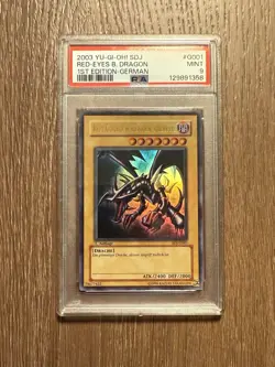 2003 Yu-Gi-Oh! Rotaugiger Blauer Drache 1st Edition Ultra Rare SDJ-G001 PSA 9 - Image 1