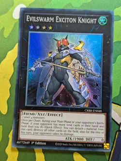 Evilswarm Exciton Knight CRBR-EN048 Super Rare 1st Edition YuGiOh TCG Card - Image 1