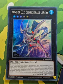 Number C32: Shark Drake LeVeiss ROTA-EN041 Super Rare 1st Edition YuGiOh TCG - Image 1