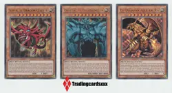 ♦Yu-Gi-Oh!♦ Lot des 3 Dieux Egyptiens Slifer, Obelisk et Ra : LDK2-FRS01/2/3 - Image 1