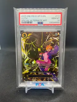 2025 ONE PIECE OP13-CARRYING ON HIS WILL SPECIAL ALTERNATE ART LILITH PSA 10 - Image 1