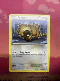 Pokemon Card Bidoof Dragons Exalted Common 106/124 Near Mint - Image 1