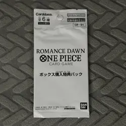 1x One Piece Romance Dawn Promo Card Sealed Pack OP-01 Japanese Cards Box Topper - Image 1